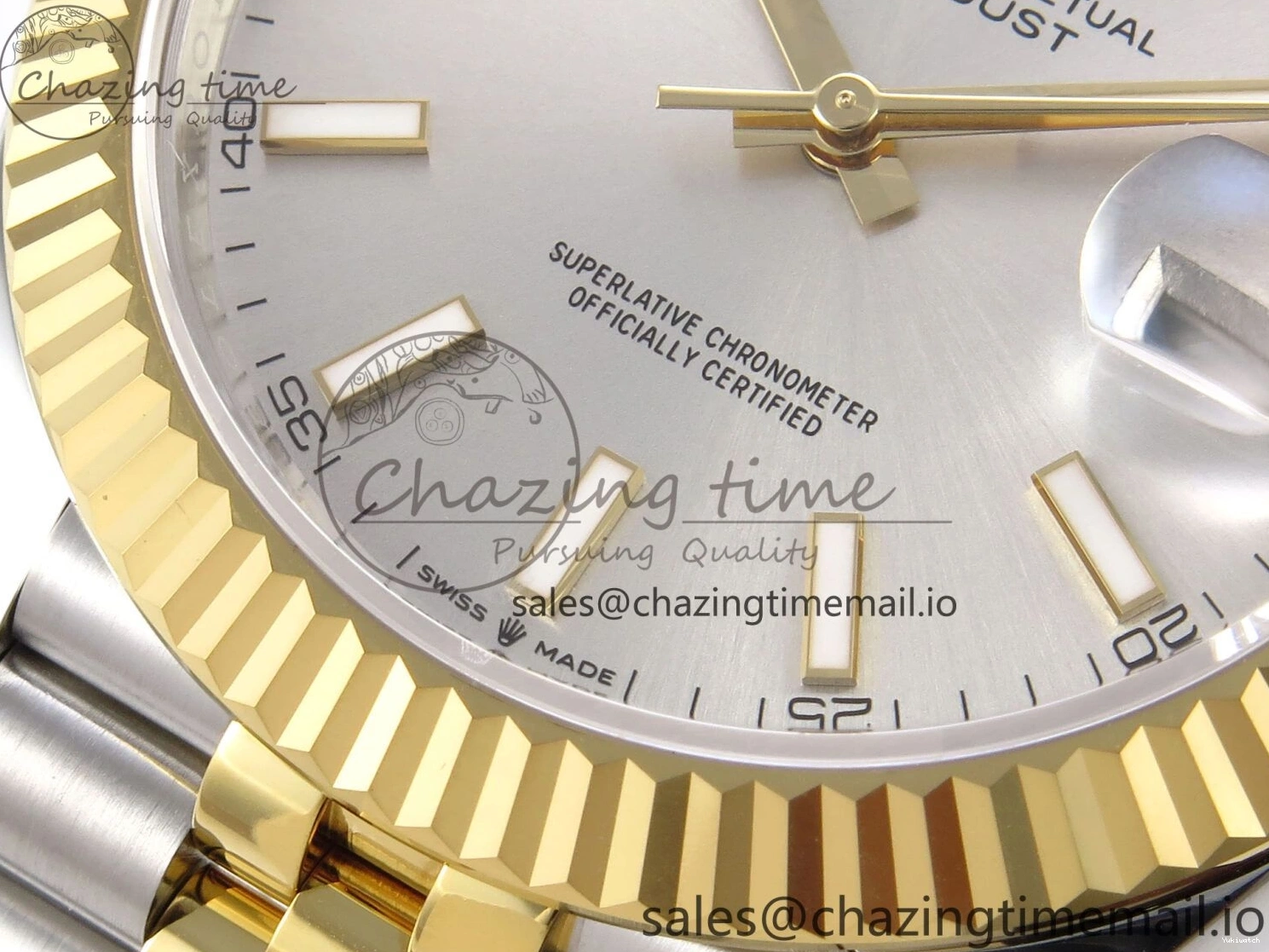 Silver 126333 Best DateJust 41 Edition A3235 SS Stick on YG EWEF Dial Jubilee Bracelet 0118